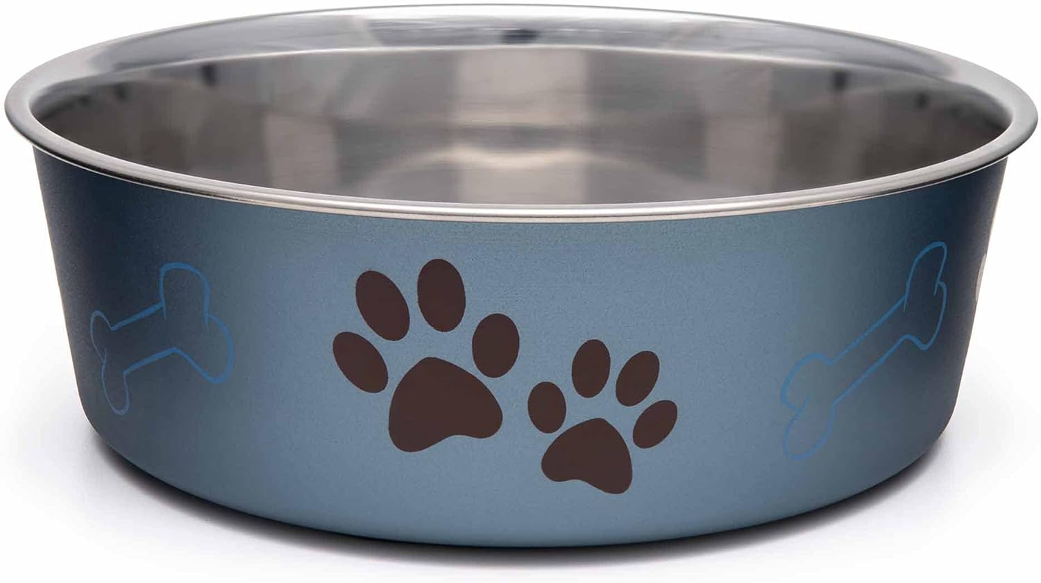 Bella Dog Bowls- Stainless Steel Dog & Cat Bowls - Spill Proof Dog Food Bowl, Cat Bowl, Puppy Essentials & Pet Supplies Great for Home & Travel (Small 10-20 lbs, Grape)