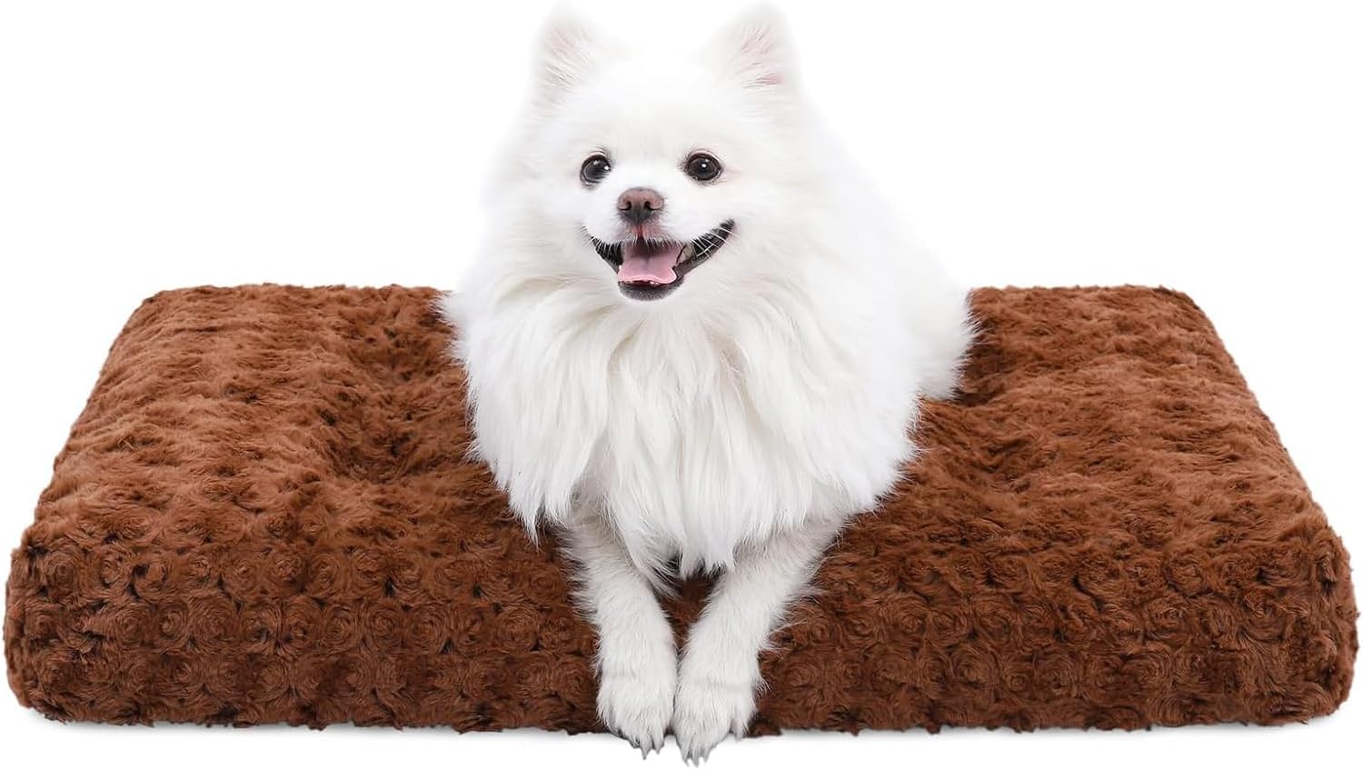 Washable Dog Bed Deluxe Plush Dog Crate Beds Comfy Kennel Pad Anti-Slip Pet Sleeping Mat for Large, Jumbo, Medium, Small Dogs Breeds, 35" x 23", Gray