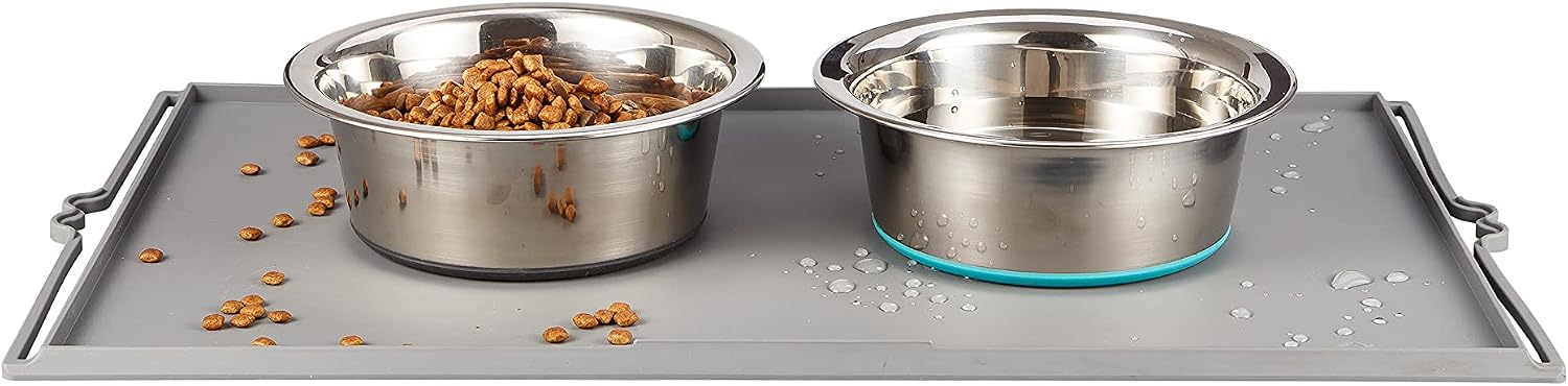 Deep Stainless Steel Anti-Slip Dog Bowls - 2-Pack, 3 Cups