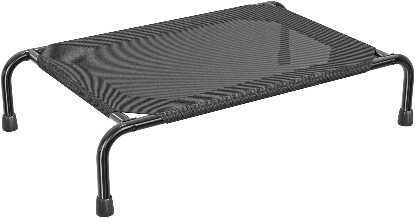 Raised Dog Bed for Large Dogs, Waterproof XL Dog Cot, Outdoor Cooling Elevated Pet Bed Load 200lb, 47.75" x 30.5", Grey