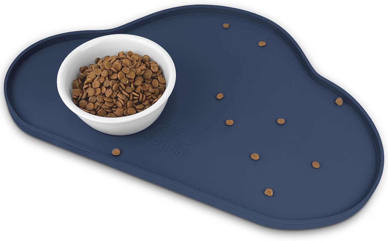 Silicone Pet Placemat for Dogs and Cats, Non-Slip Waterproof Dog Feeding Bowl Mats for Food and Water, Small Medium Large Pet Puppy Tray Mat Prevent Residues from Spilling onto The Floor, Grey