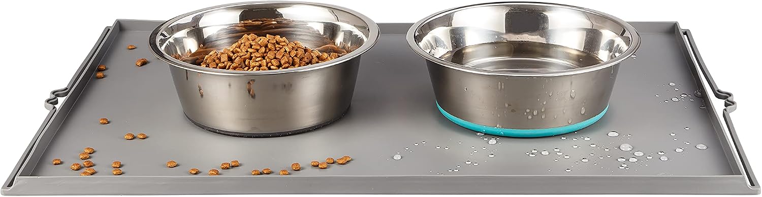 Deep Stainless Steel Anti-Slip Dog Bowls - 2-Pack, 3 Cups