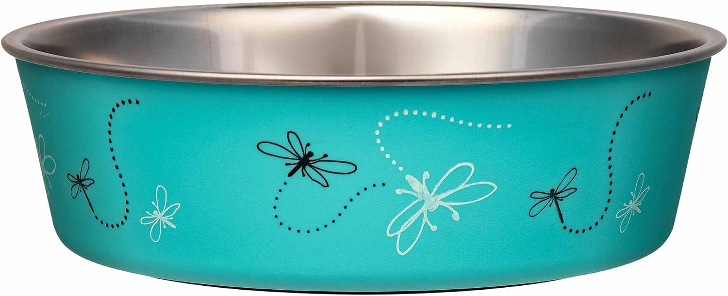 Bella Dog Bowls- Stainless Steel Dog & Cat Bowls - Spill Proof Dog Food Bowl, Cat Bowl, Puppy Essentials & Pet Supplies Great for Home & Travel (Small 10-20 lbs, Grape)