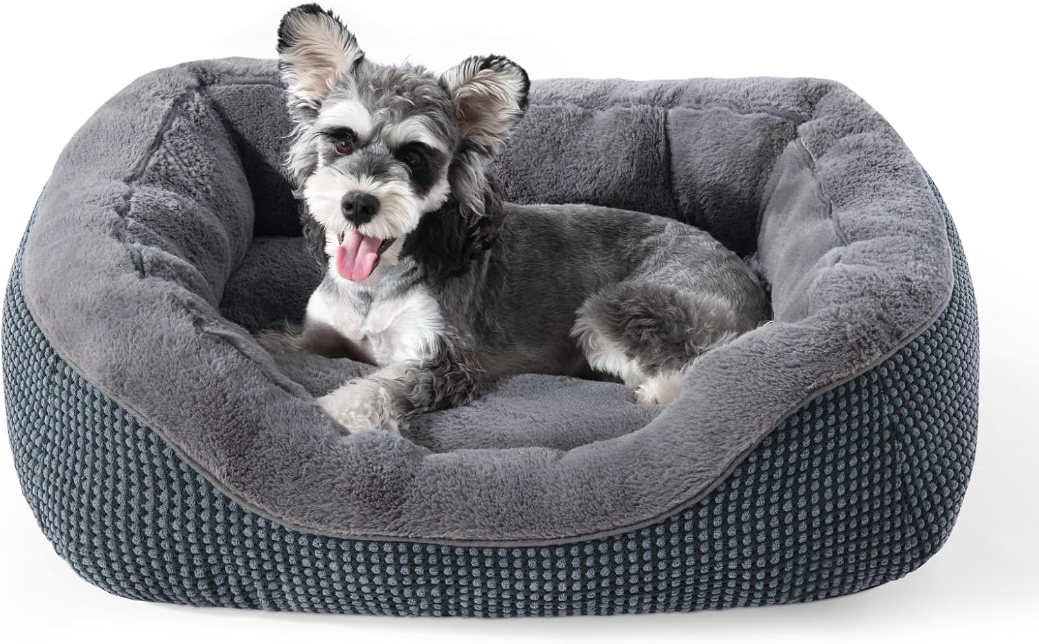  Small Dog Bed for Small Dogs, Cat Beds for Indoor Cats Washable, Orthopedic Dog Bed, Warming Soft Calming Sleeping Puppy Bed Durable Pet Bed with Anti-Slip Bottom S(20"x19"x6")