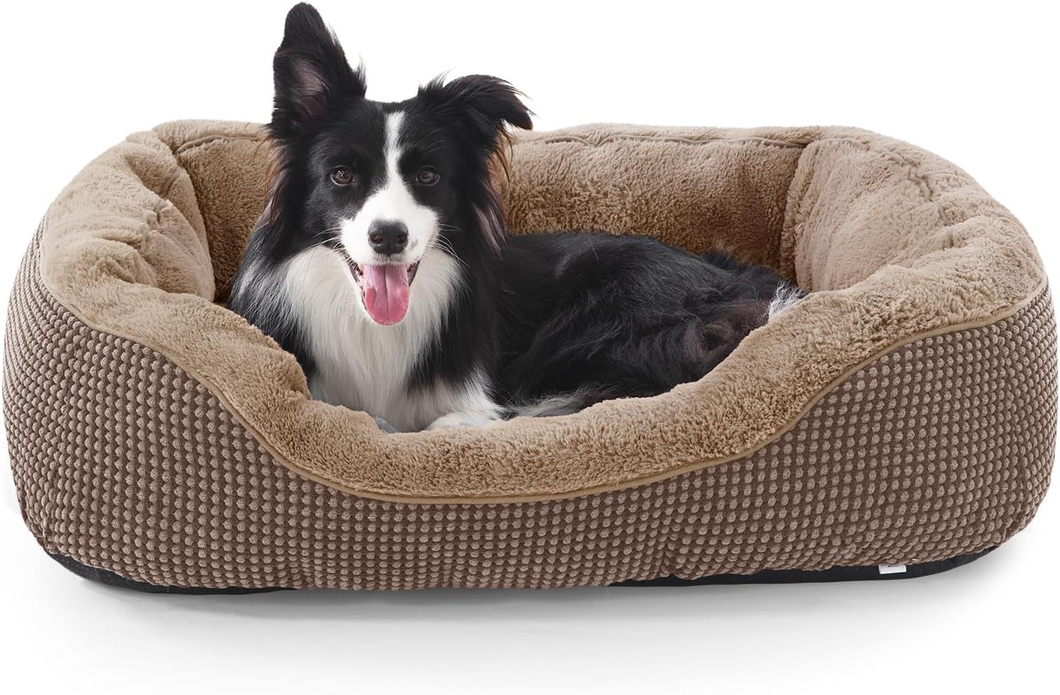 Medium Dog Beds for Medium Dogs Washable, Rectangle Dog Bed Medium Size Dog, Orthopedic Dog Bed, Warming Soft Calming Sleeping Puppy Bed Durable Pet Bed with Anti-Slip Bottom M(30"x24"x9")