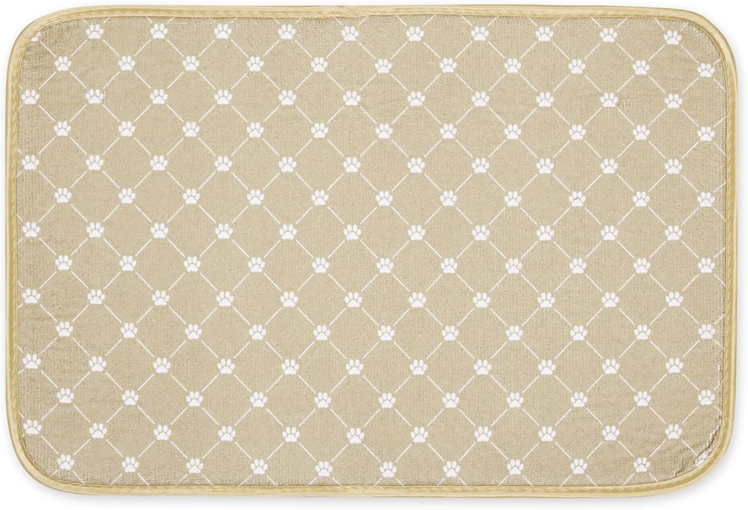  Machine Washable, Ultra Absorbent Pet Mat, 12x18, Gray Lattice