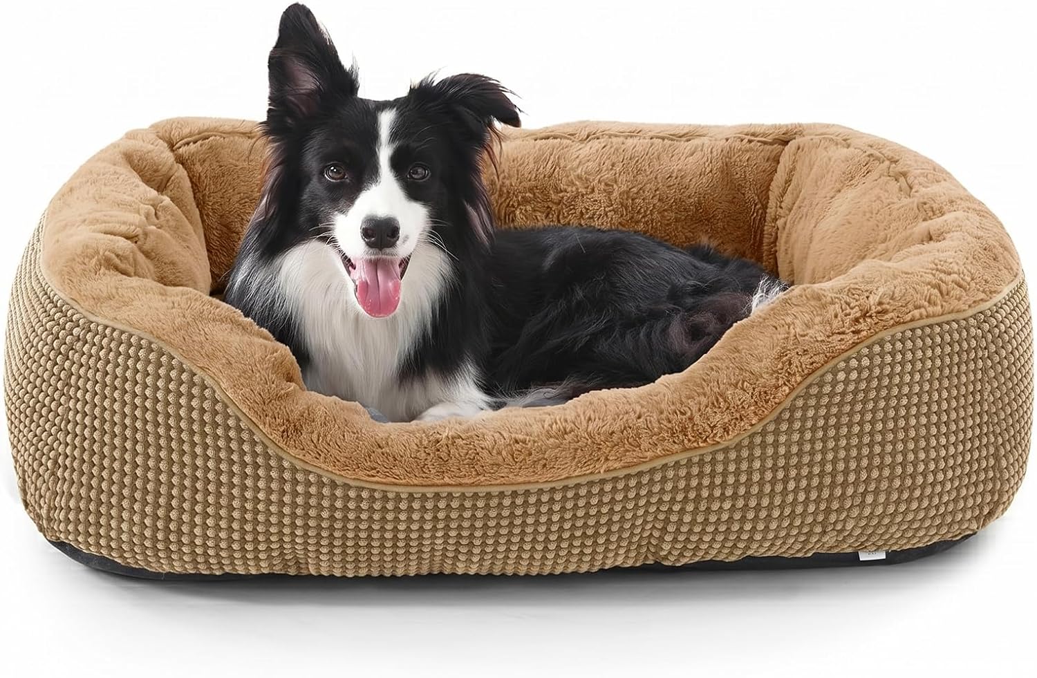 Medium Dog Beds for Medium Dogs Washable, Rectangle Dog Bed Medium Size Dog, Orthopedic Dog Bed, Warming Soft Calming Sleeping Puppy Bed Durable Pet Bed with Anti-Slip Bottom M(30"x24"x9")
