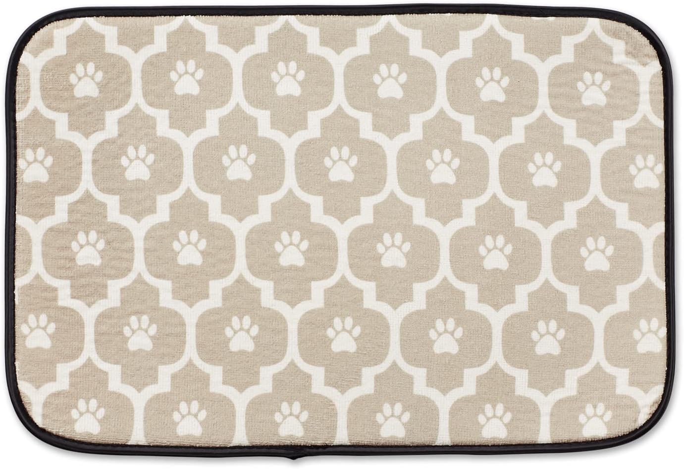  Machine Washable, Ultra Absorbent Pet Mat, 12x18, Gray Lattice