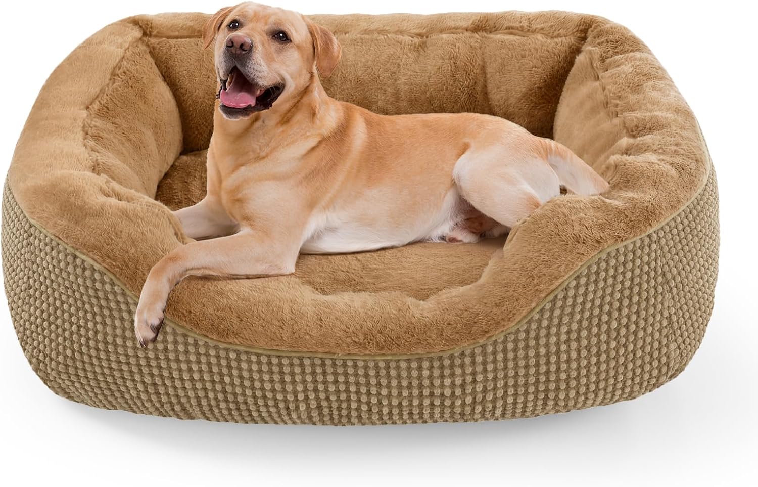 Medium Dog Beds for Medium Dogs Washable, Rectangle Dog Bed Medium Size Dog, Orthopedic Dog Bed, Warming Soft Calming Sleeping Puppy Bed Durable Pet Bed with Anti-Slip Bottom M(30"x24"x9")