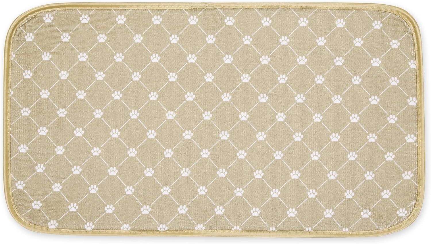  Machine Washable, Ultra Absorbent Pet Mat, 12x18, Gray Lattice