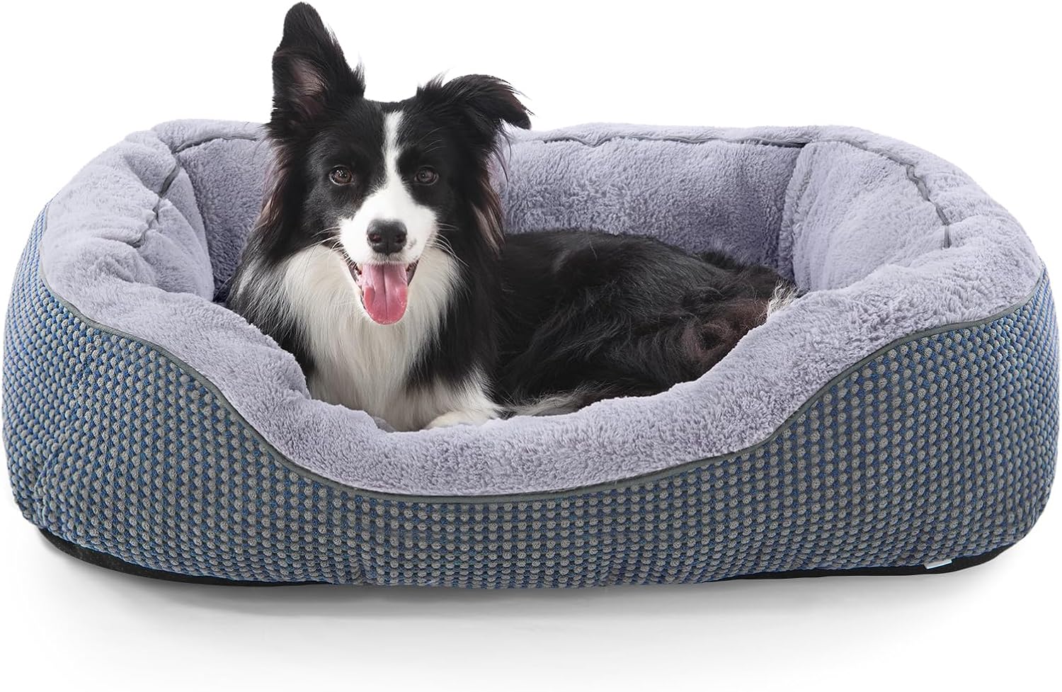 Medium Dog Beds for Medium Dogs Washable, Rectangle Dog Bed Medium Size Dog, Orthopedic Dog Bed, Warming Soft Calming Sleeping Puppy Bed Durable Pet Bed with Anti-Slip Bottom M(30"x24"x9")