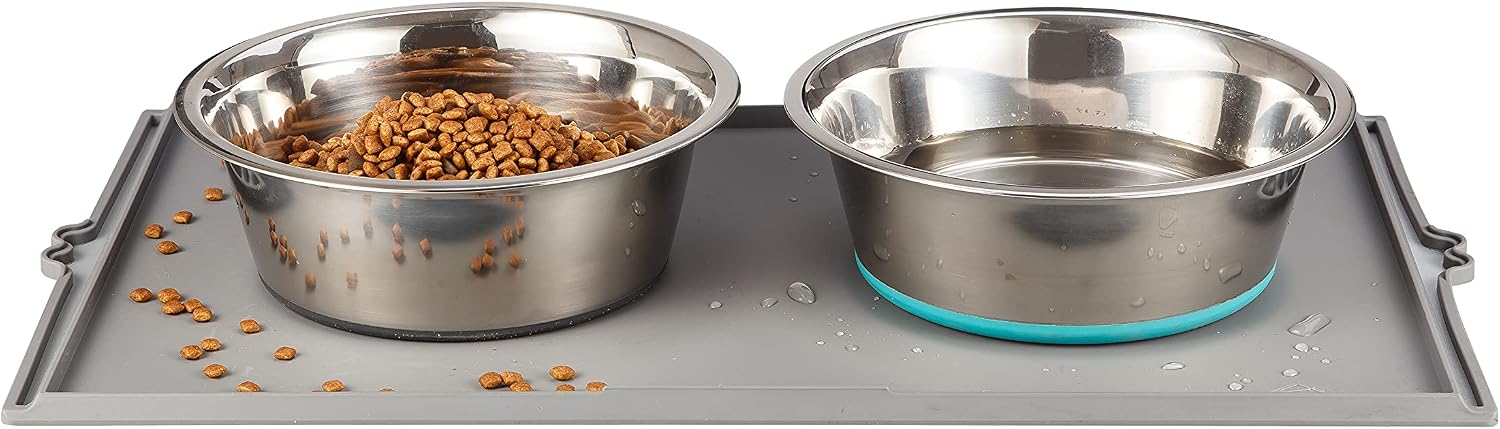 Deep Stainless Steel Anti-Slip Dog Bowls - 2-Pack, 3 Cups