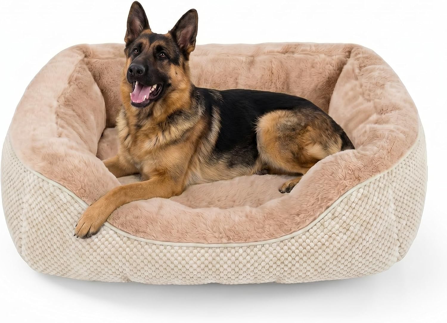 Medium Dog Beds for Medium Dogs Washable, Rectangle Dog Bed Medium Size Dog, Orthopedic Dog Bed, Warming Soft Calming Sleeping Puppy Bed Durable Pet Bed with Anti-Slip Bottom M(30"x24"x9")
