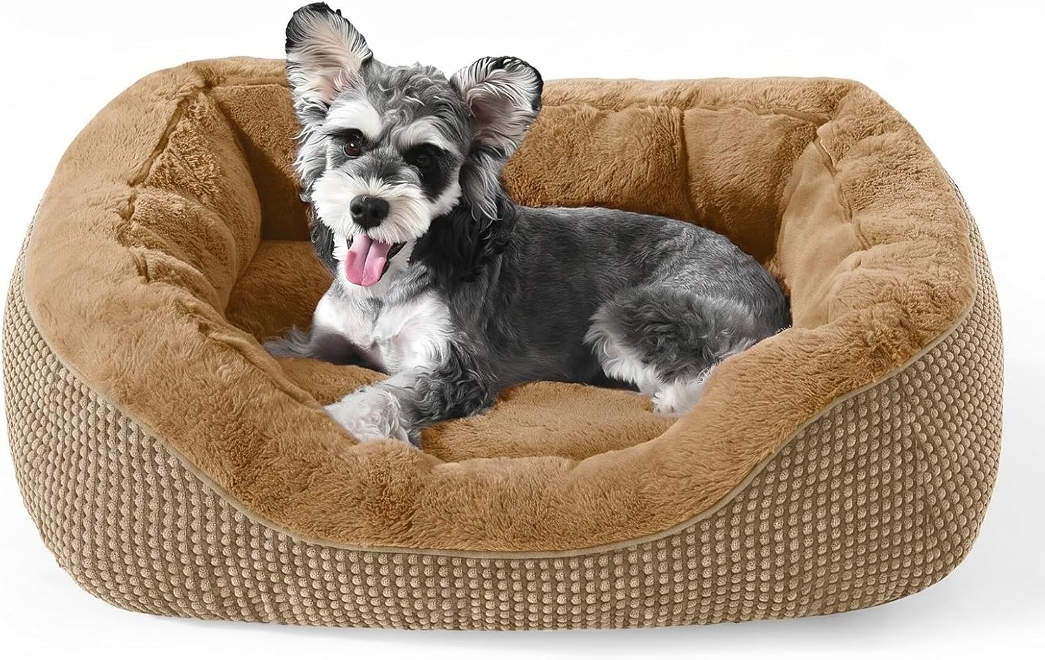 Medium Dog Beds for Medium Dogs Washable, Rectangle Dog Bed Medium Size Dog, Orthopedic Dog Bed, Warming Soft Calming Sleeping Puppy Bed Durable Pet Bed with Anti-Slip Bottom M(30"x24"x9")