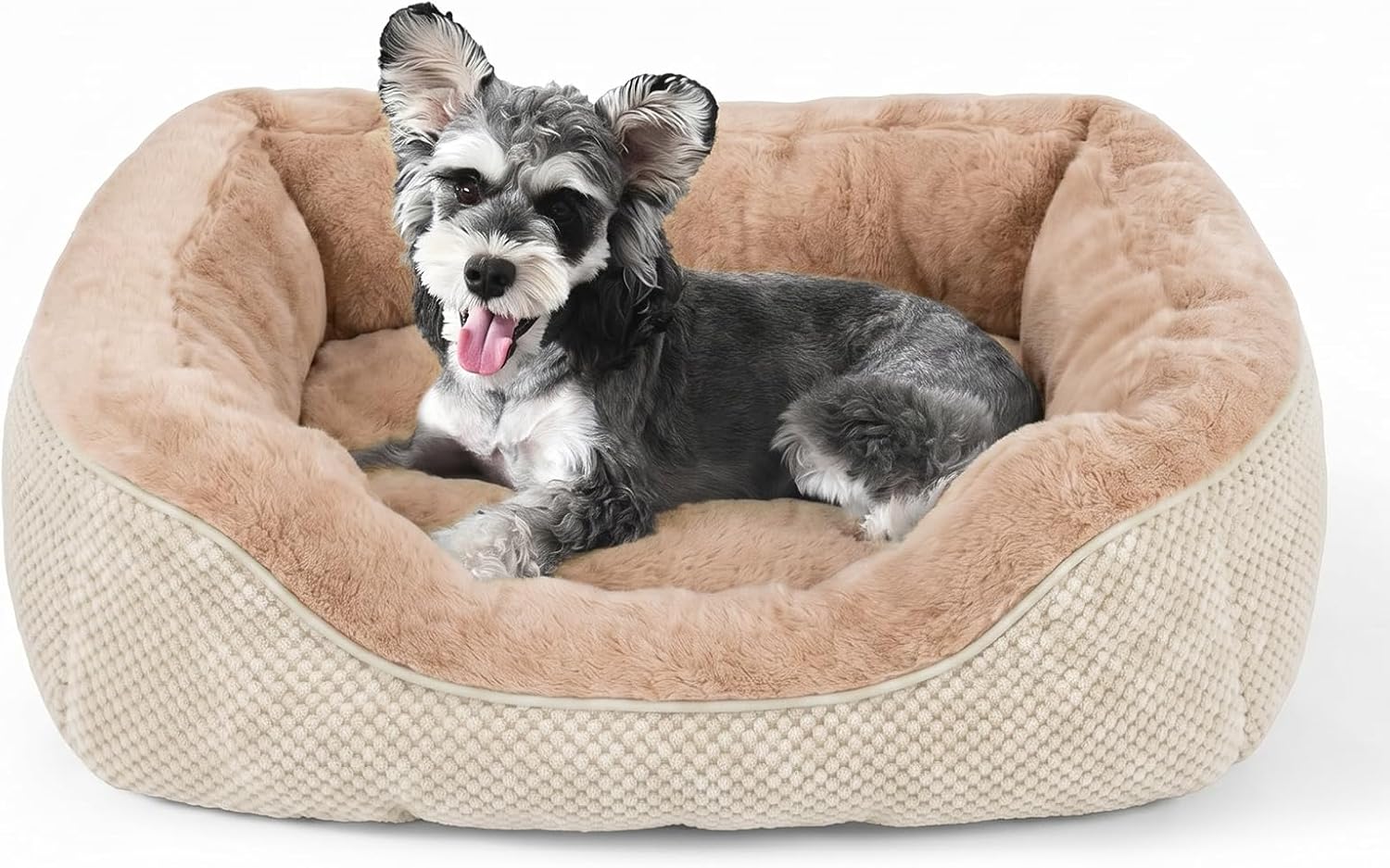Medium Dog Beds for Medium Dogs Washable, Rectangle Dog Bed Medium Size Dog, Orthopedic Dog Bed, Warming Soft Calming Sleeping Puppy Bed Durable Pet Bed with Anti-Slip Bottom M(30"x24"x9")
