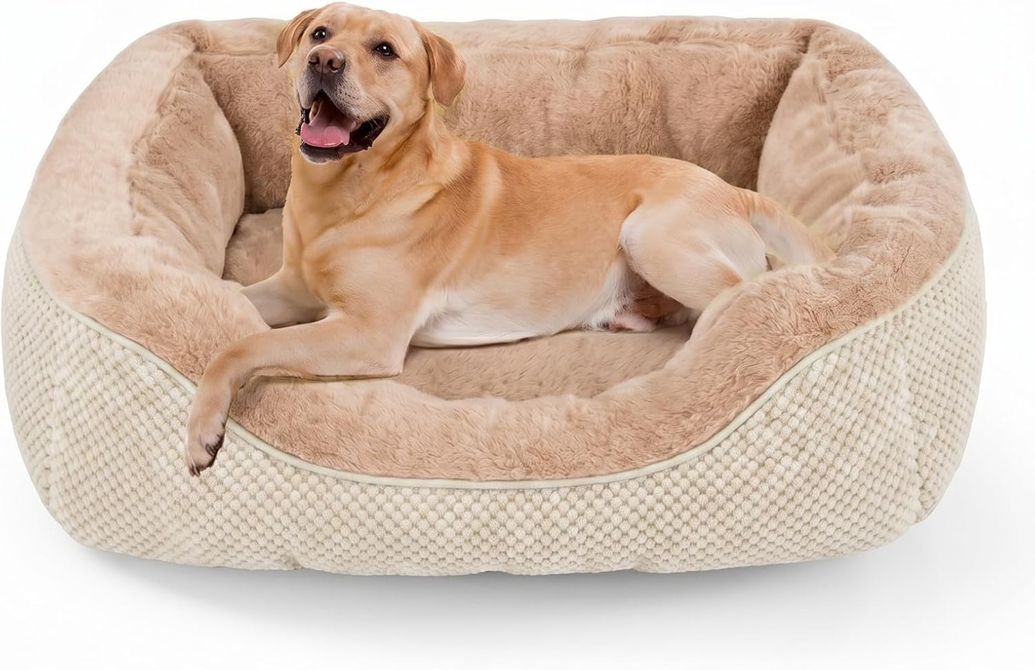 Medium Dog Beds for Medium Dogs Washable, Rectangle Dog Bed Medium Size Dog, Orthopedic Dog Bed, Warming Soft Calming Sleeping Puppy Bed Durable Pet Bed with Anti-Slip Bottom M(30"x24"x9")