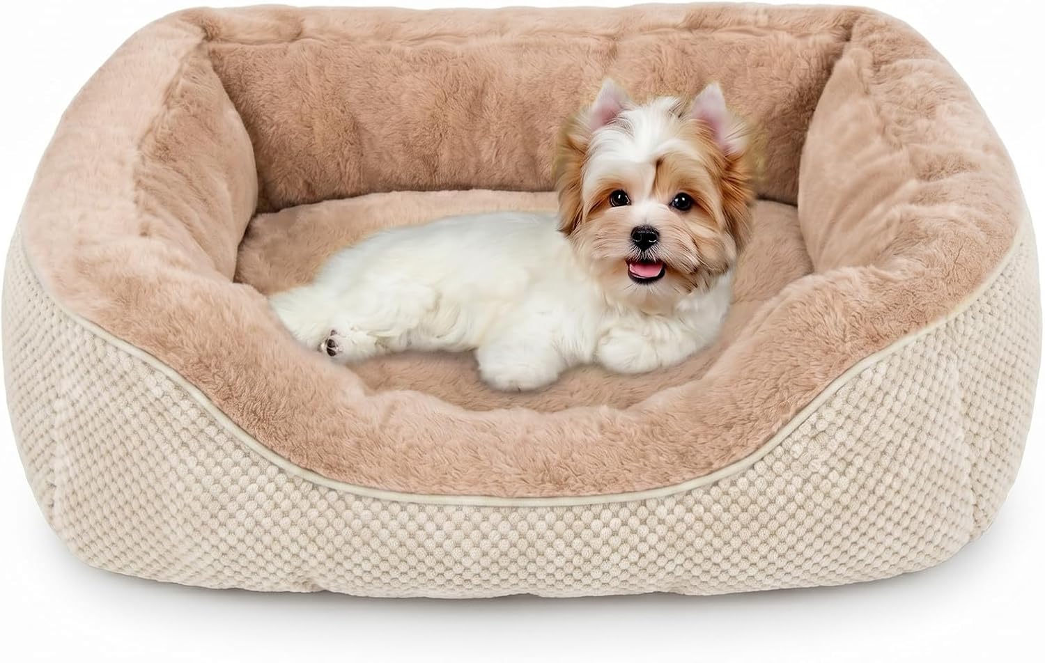 Medium Dog Beds for Medium Dogs Washable, Rectangle Dog Bed Medium Size Dog, Orthopedic Dog Bed, Warming Soft Calming Sleeping Puppy Bed Durable Pet Bed with Anti-Slip Bottom M(30"x24"x9")