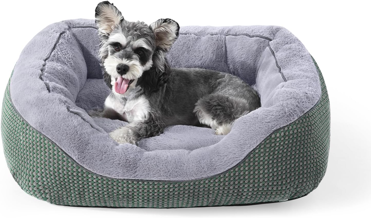 Medium Dog Beds for Medium Dogs Washable, Rectangle Dog Bed Medium Size Dog, Orthopedic Dog Bed, Warming Soft Calming Sleeping Puppy Bed Durable Pet Bed with Anti-Slip Bottom M(30"x24"x9")