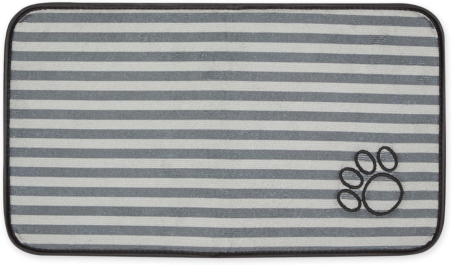  Machine Washable, Ultra Absorbent Pet Mat, 12x18, Gray Lattice