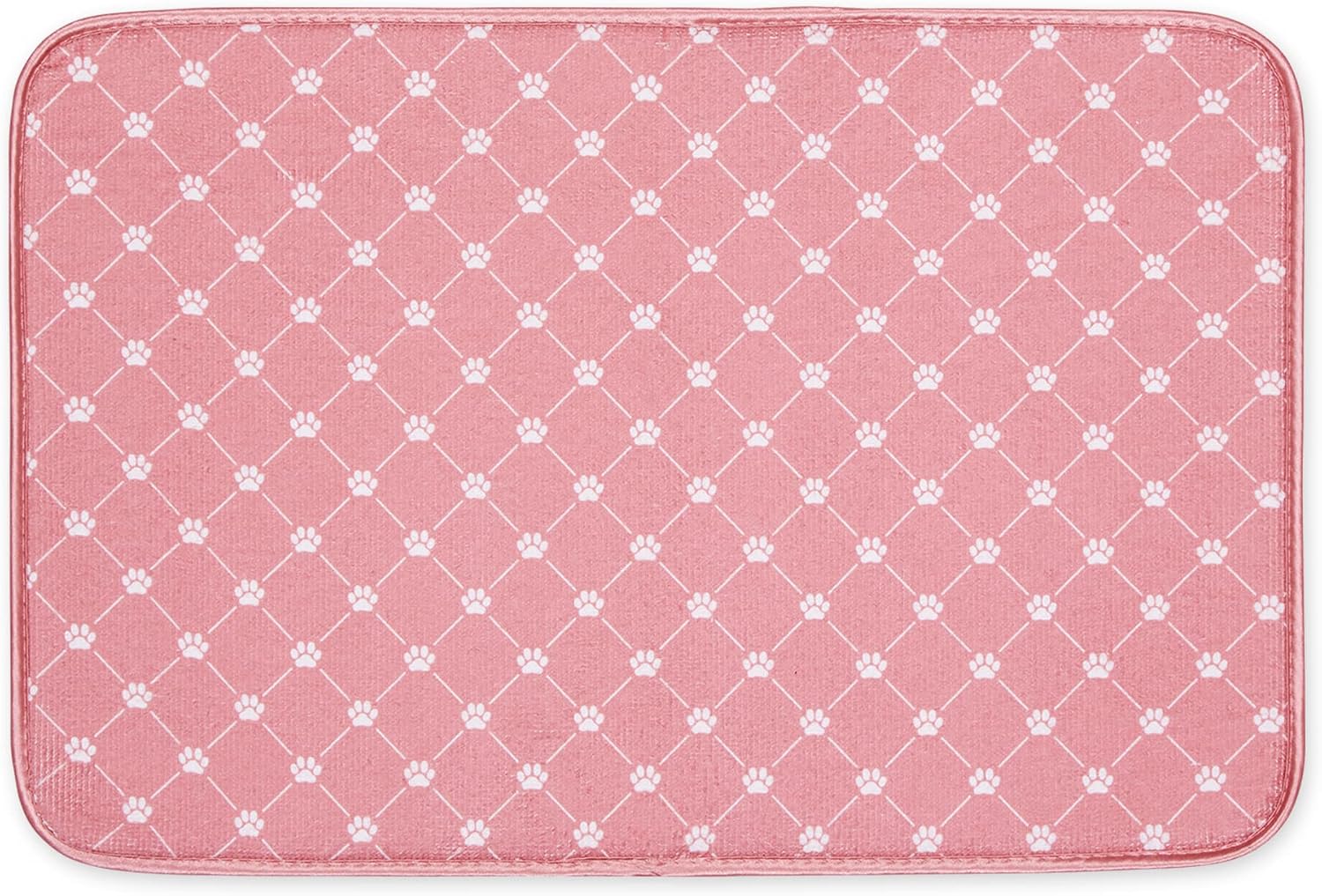  Machine Washable, Ultra Absorbent Pet Mat, 12x18, Gray Lattice