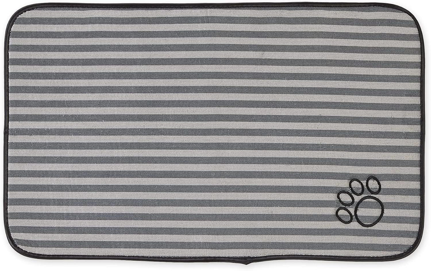  Machine Washable, Ultra Absorbent Pet Mat, 12x18, Gray Lattice