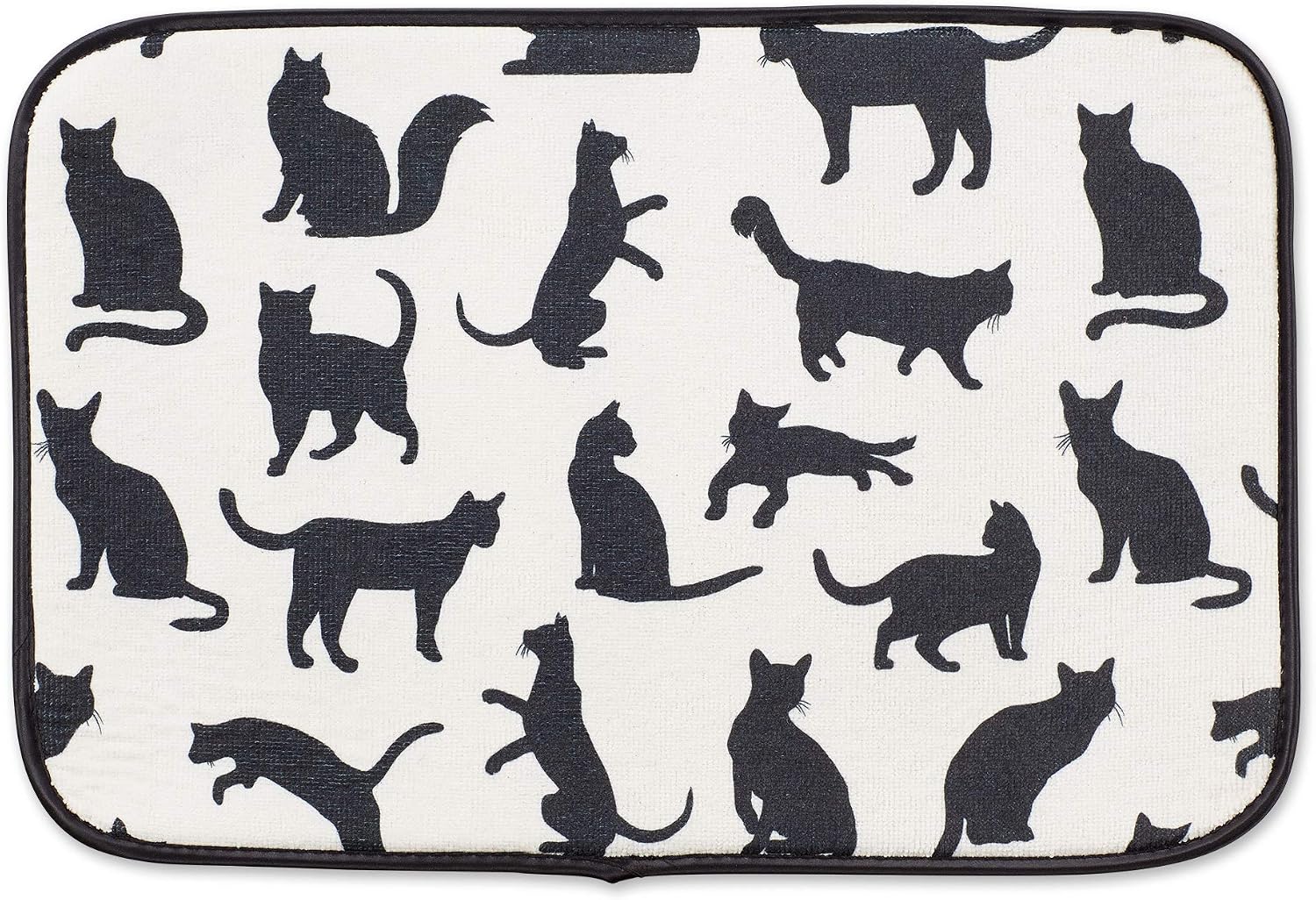  Machine Washable, Ultra Absorbent Pet Mat, 12x18, Gray Lattice