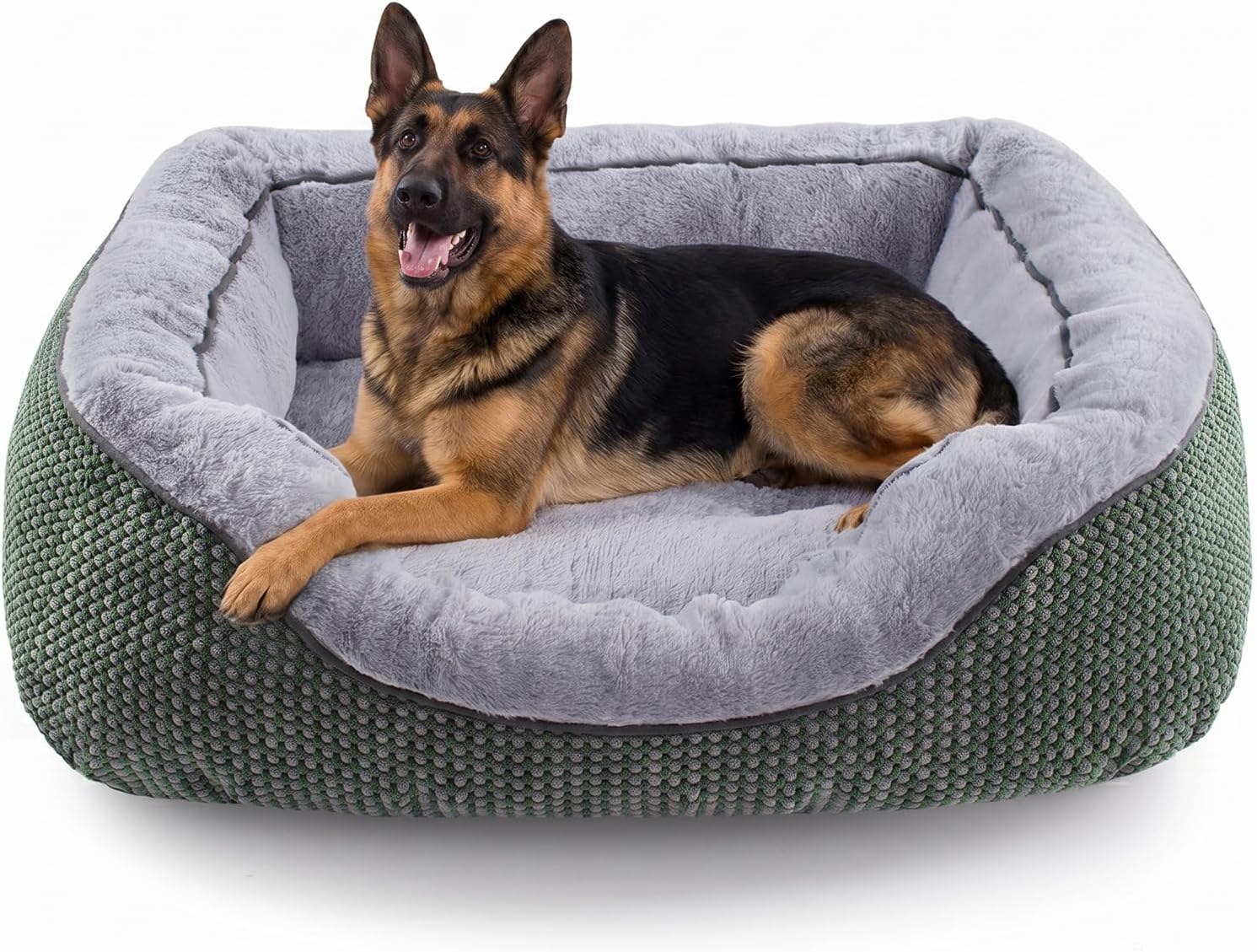 Medium Dog Beds for Medium Dogs Washable, Rectangle Dog Bed Medium Size Dog, Orthopedic Dog Bed, Warming Soft Calming Sleeping Puppy Bed Durable Pet Bed with Anti-Slip Bottom M(30"x24"x9")