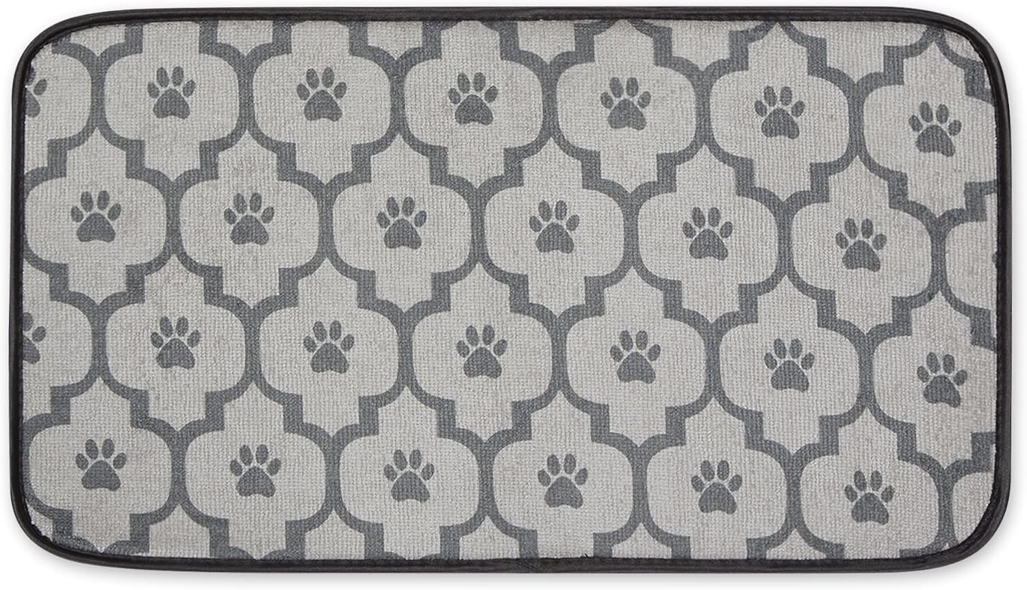  Machine Washable, Ultra Absorbent Pet Mat, 12x18, Gray Lattice