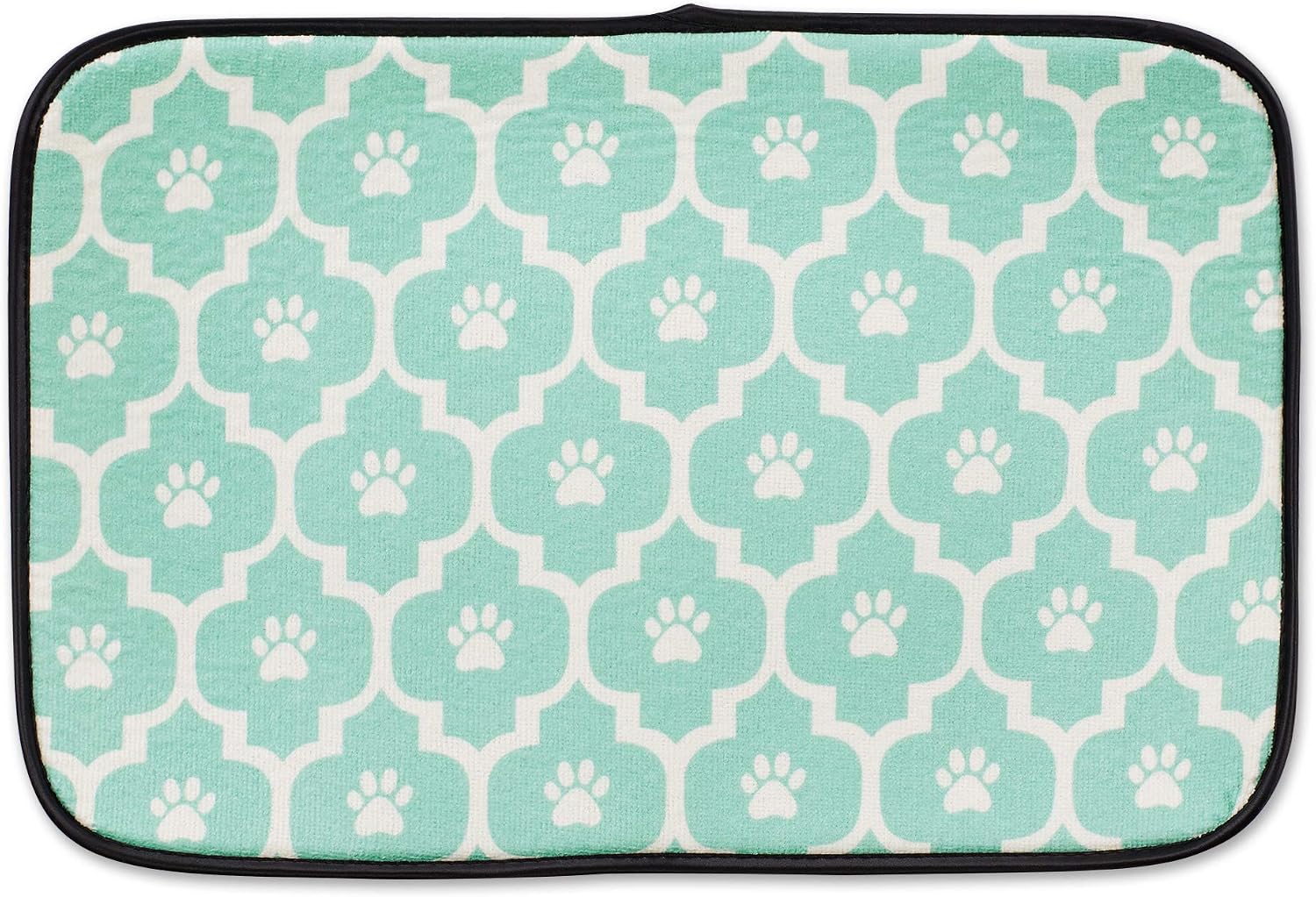  Machine Washable, Ultra Absorbent Pet Mat, 12x18, Gray Lattice