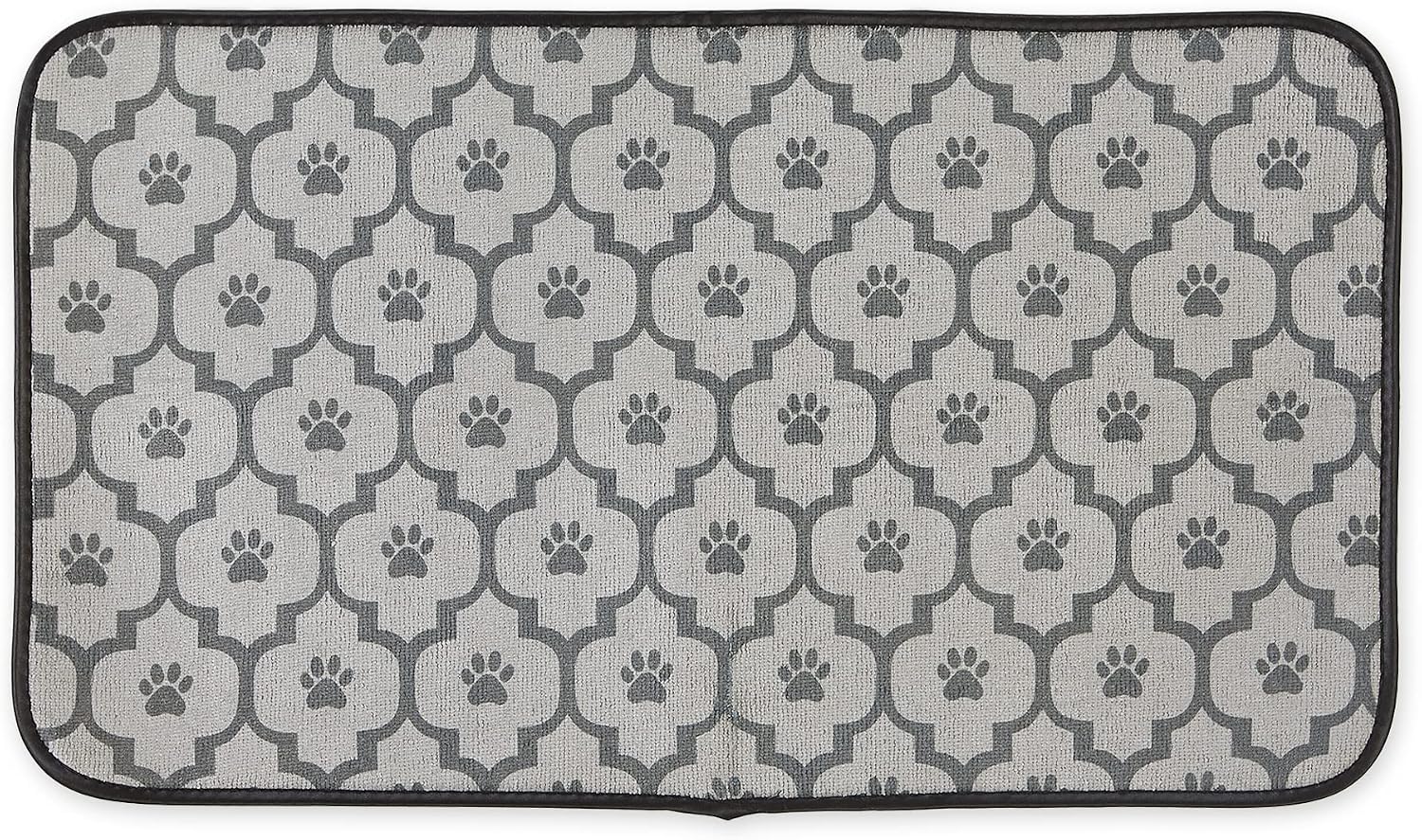  Machine Washable, Ultra Absorbent Pet Mat, 12x18, Gray Lattice