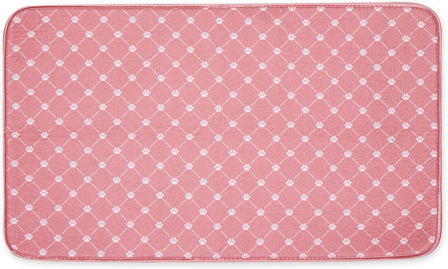  Machine Washable, Ultra Absorbent Pet Mat, 12x18, Gray Lattice
