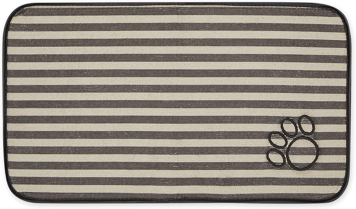  Machine Washable, Ultra Absorbent Pet Mat, 12x18, Gray Lattice