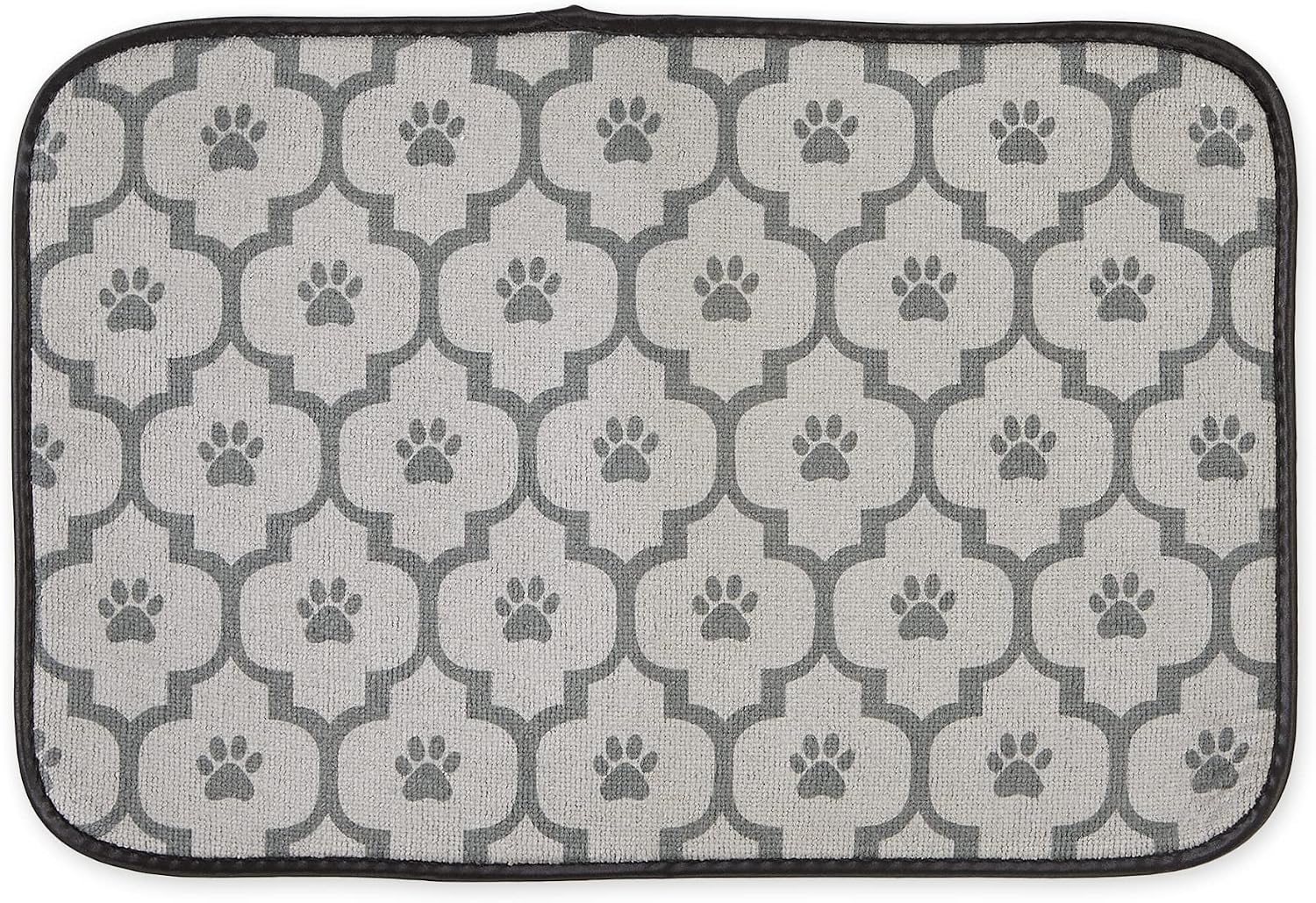  Machine Washable, Ultra Absorbent Pet Mat, 12x18, Gray Lattice
