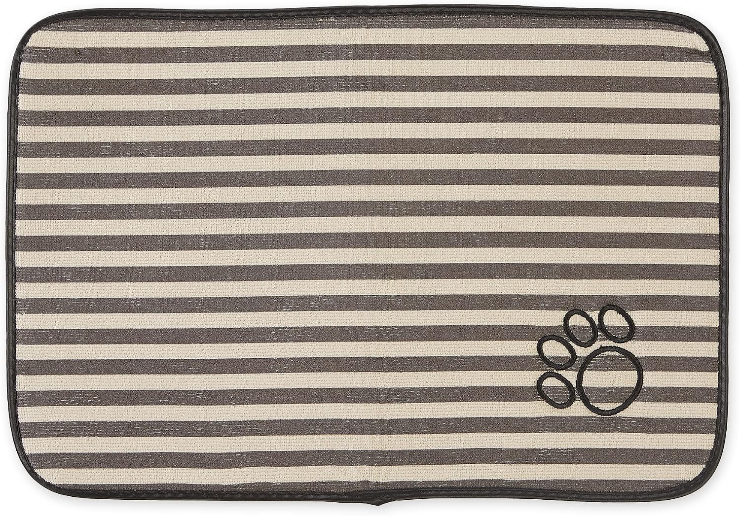  Machine Washable, Ultra Absorbent Pet Mat, 12x18, Gray Lattice