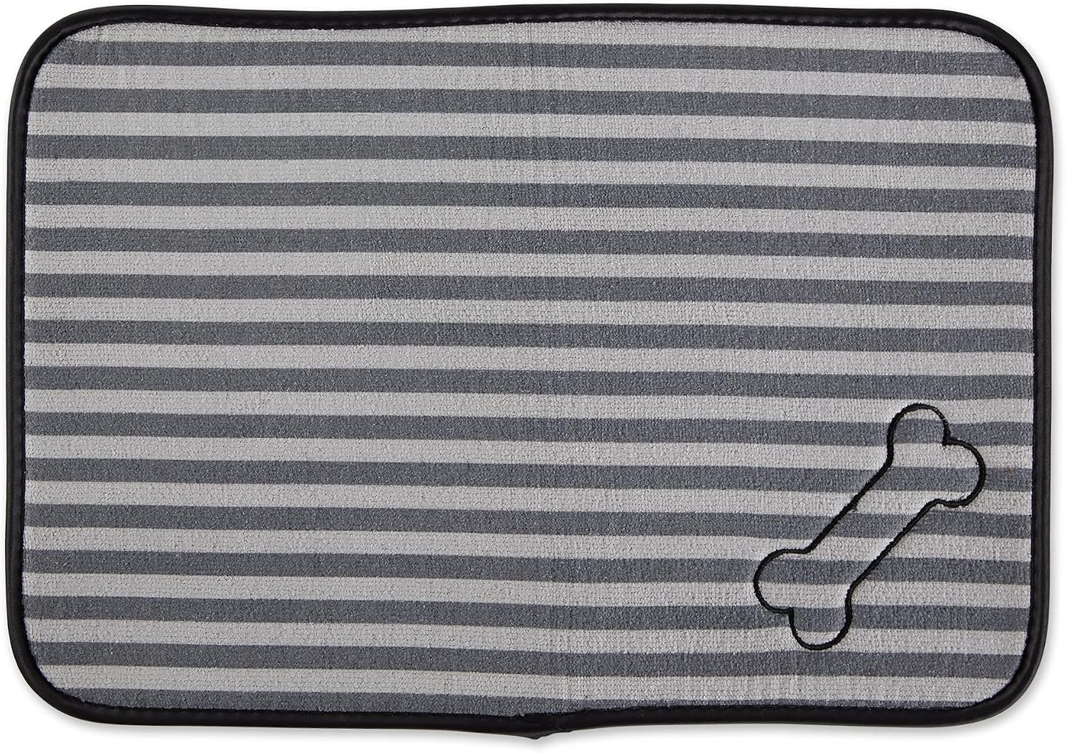  Machine Washable, Ultra Absorbent Pet Mat, 12x18, Gray Lattice