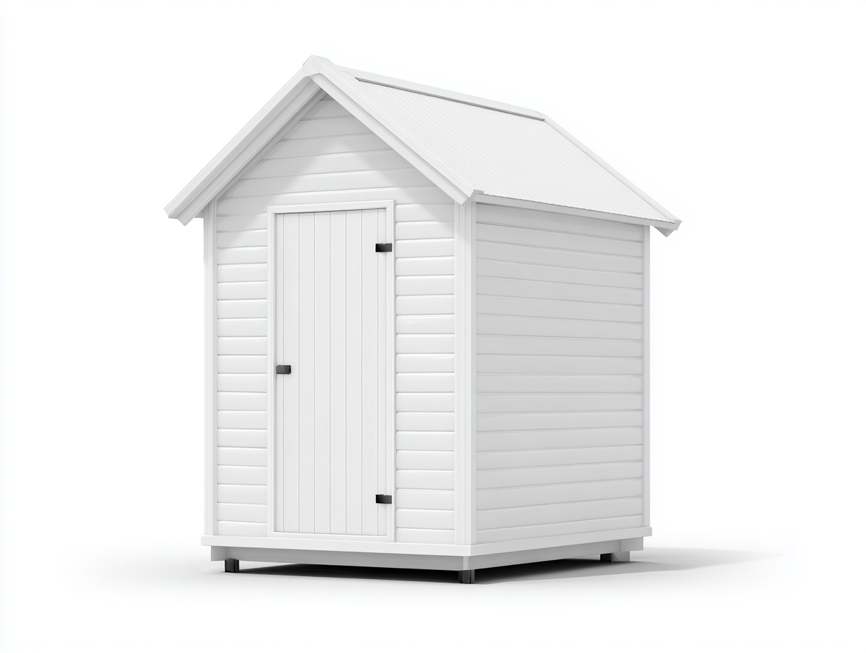 Abri de jardin - Bois - 210 x 150 x 220 cm - Blanc - Style cabanon-Domoynest