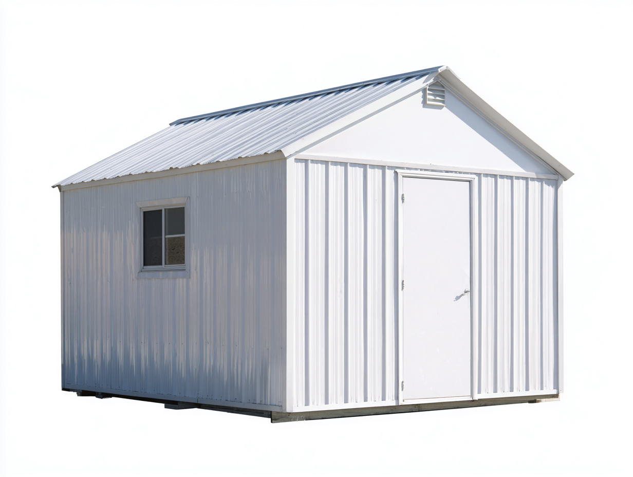 Abri de jardin - Métal - 520 x 300 x 270 cm - Blanc - Style hangar-Domoynest