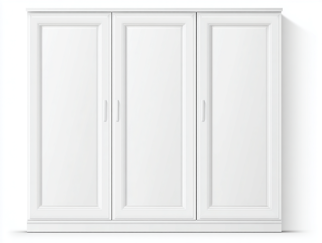 Armoire-MDF-métal-160x56x200 cm-blanc-style contemporain-Domoynest