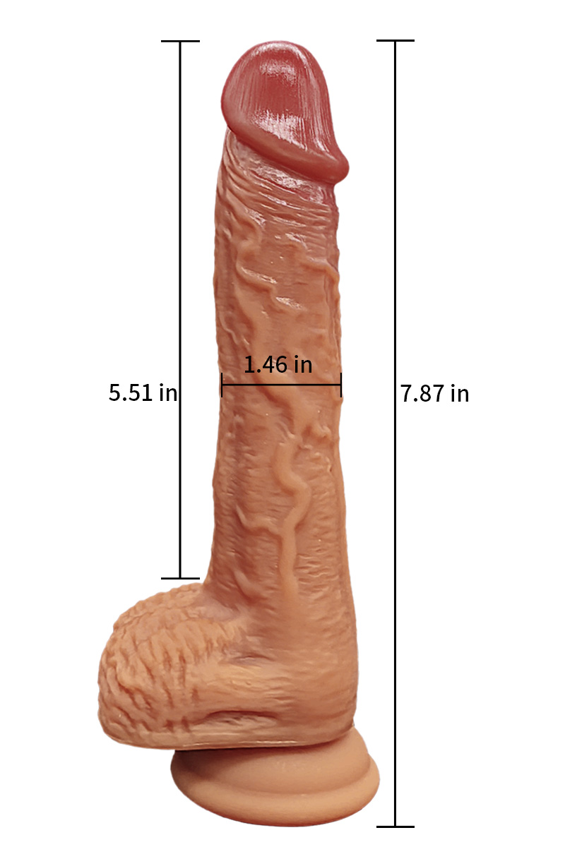 Thick Realistic Dildo 8" ,Thrusting Dildo Vibrator Sex Toys - Hands-Free Riding Grinding Dildos