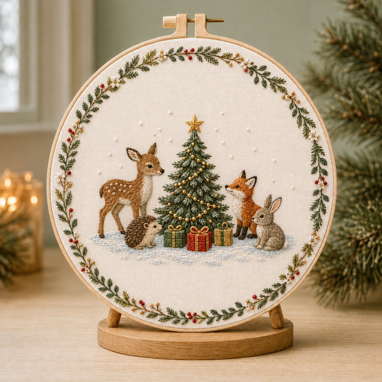 🔥Christmas Story Embroidery Kit Collection  12 Cozy Holiday Designs 🔥🎄Complete DIY Kit Display Stand Included