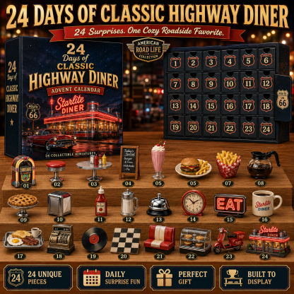 🎁Last Day 50% OFF -🛣️ 24 Days Across Route 66 – American Road Life Advent Calendar Collection
