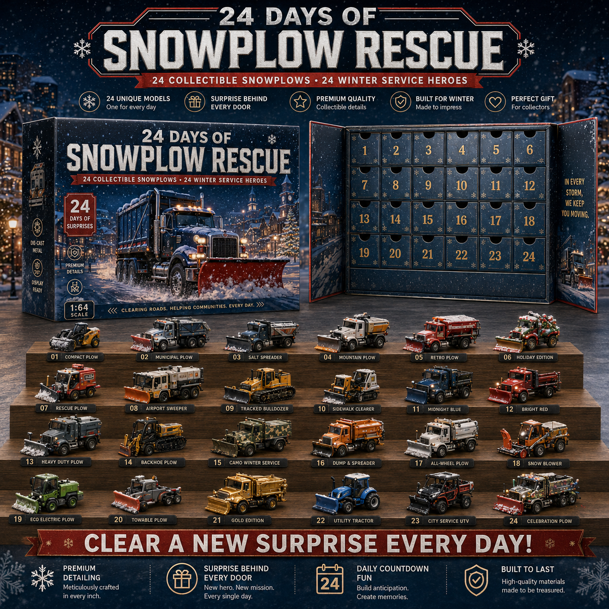 ⏳ Last Day 50% OFF –🛠️24 Days of Workhorse Machines Collection – 24 Utility Vehicles, 24 Daily Surprises