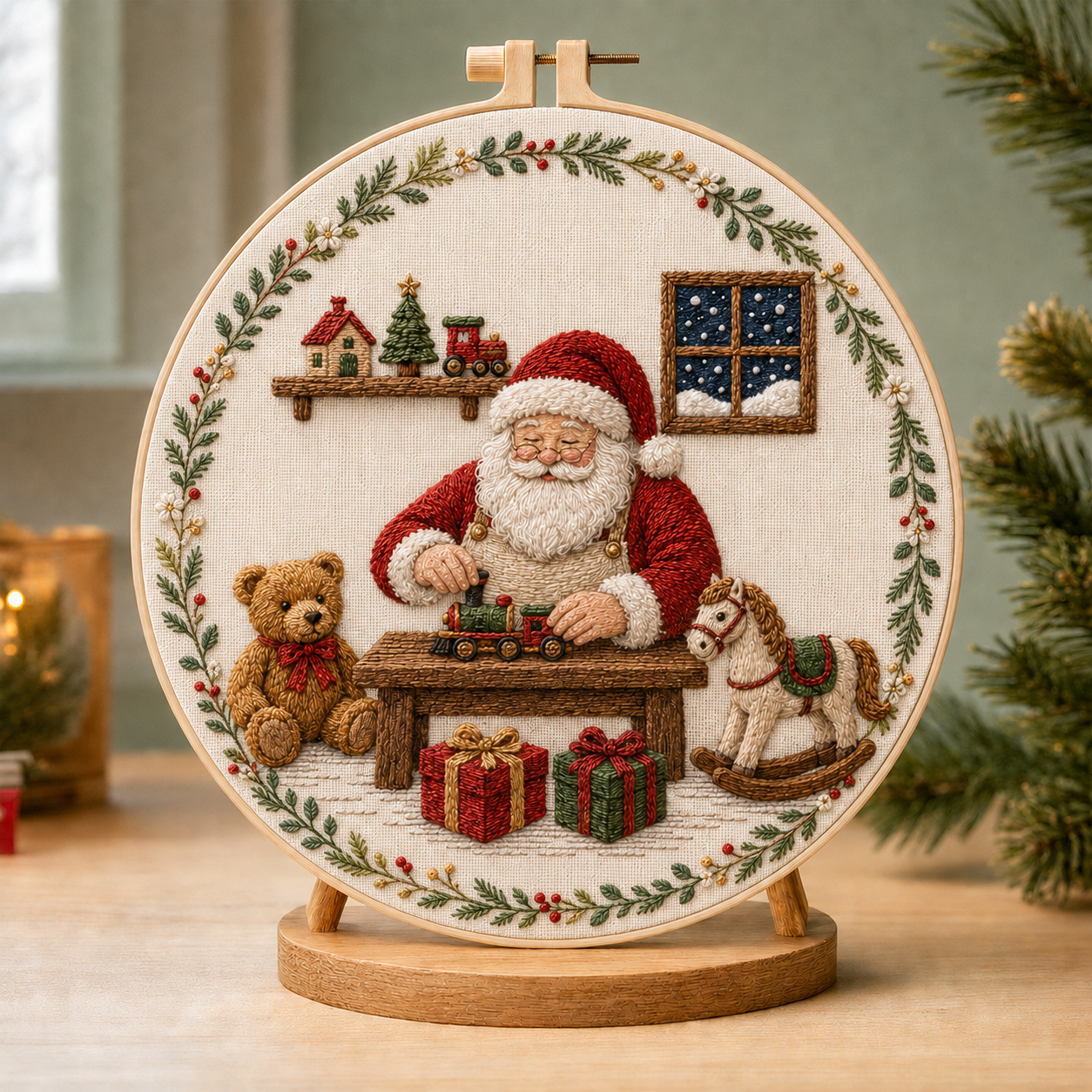 🔥Christmas Story Embroidery Kit Collection  12 Cozy Holiday Designs 🔥🎄Complete DIY Kit Display Stand Included