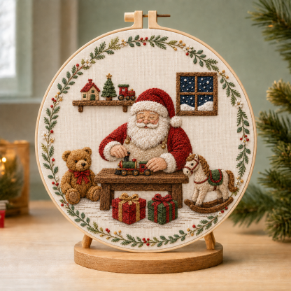 🔥Christmas Story Embroidery Kit Collection  12 Cozy Holiday Designs 🔥🎄Complete DIY Kit Display Stand Included