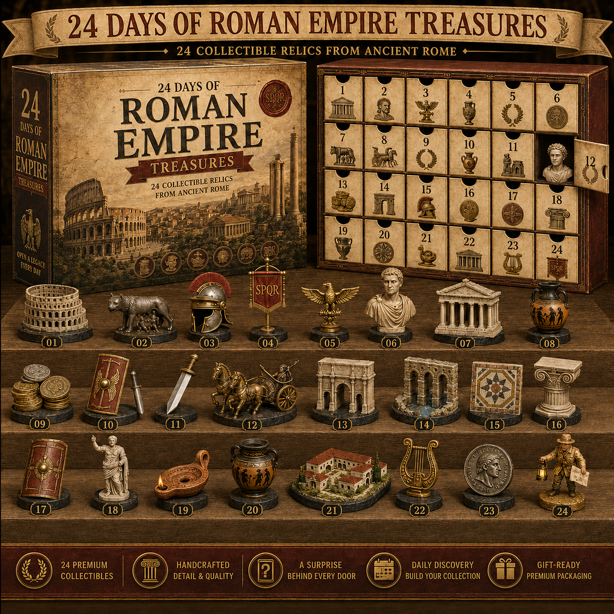 🗺️24 Days of Lost Civilizations Advent Calendar Collection ✨ 24 Days • 24 Treasures • One Ancient World to Discover