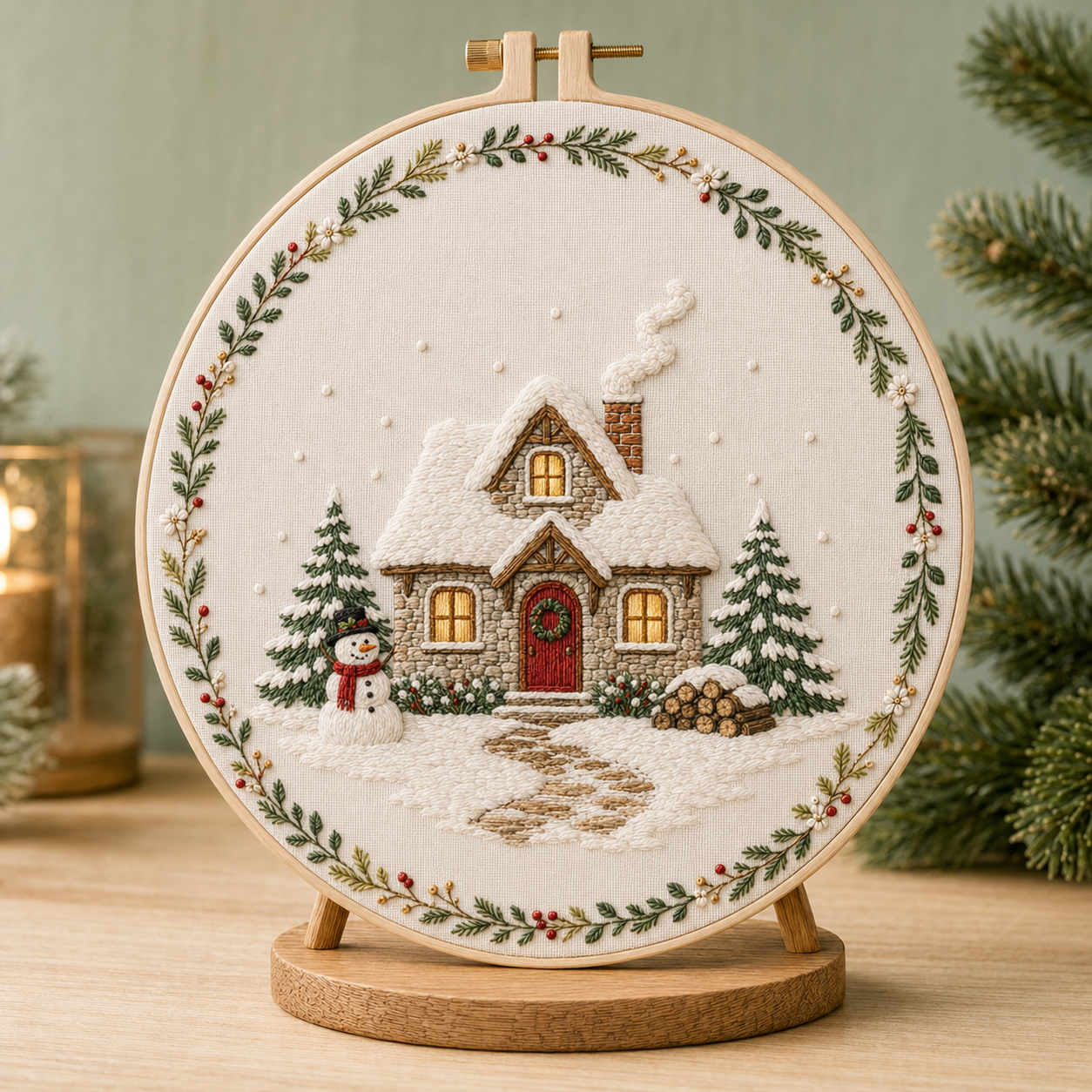 🔥Christmas Story Embroidery Kit Collection  12 Cozy Holiday Designs 🔥🎄Complete DIY Kit Display Stand Included