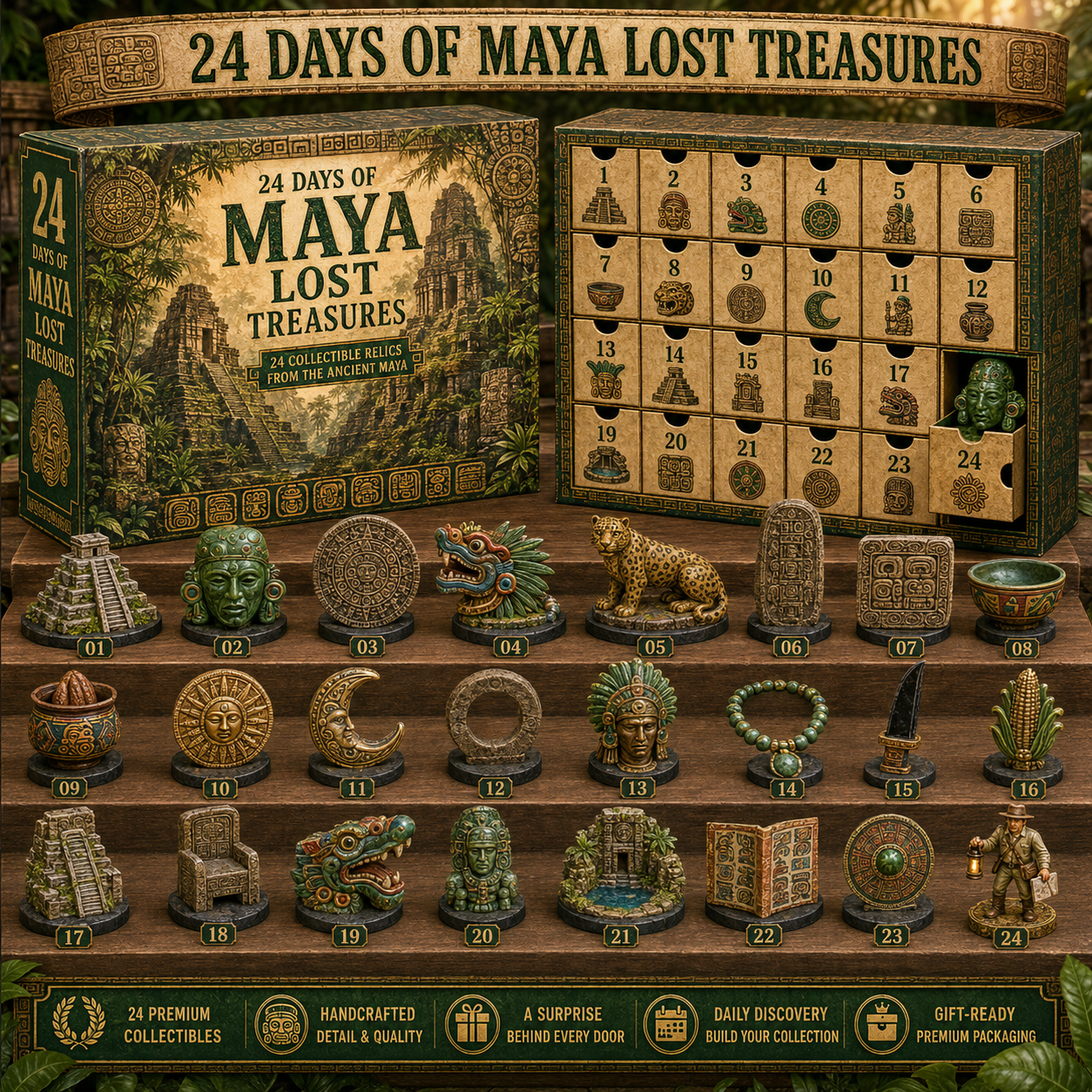 🗺️24 Days of Lost Civilizations Advent Calendar Collection ✨ 24 Days • 24 Treasures • One Ancient World to Discover