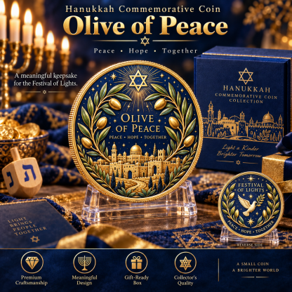 🕎 Eight Symbols of Light – 8-Piece Hanukkah Commemorative Coin Collection