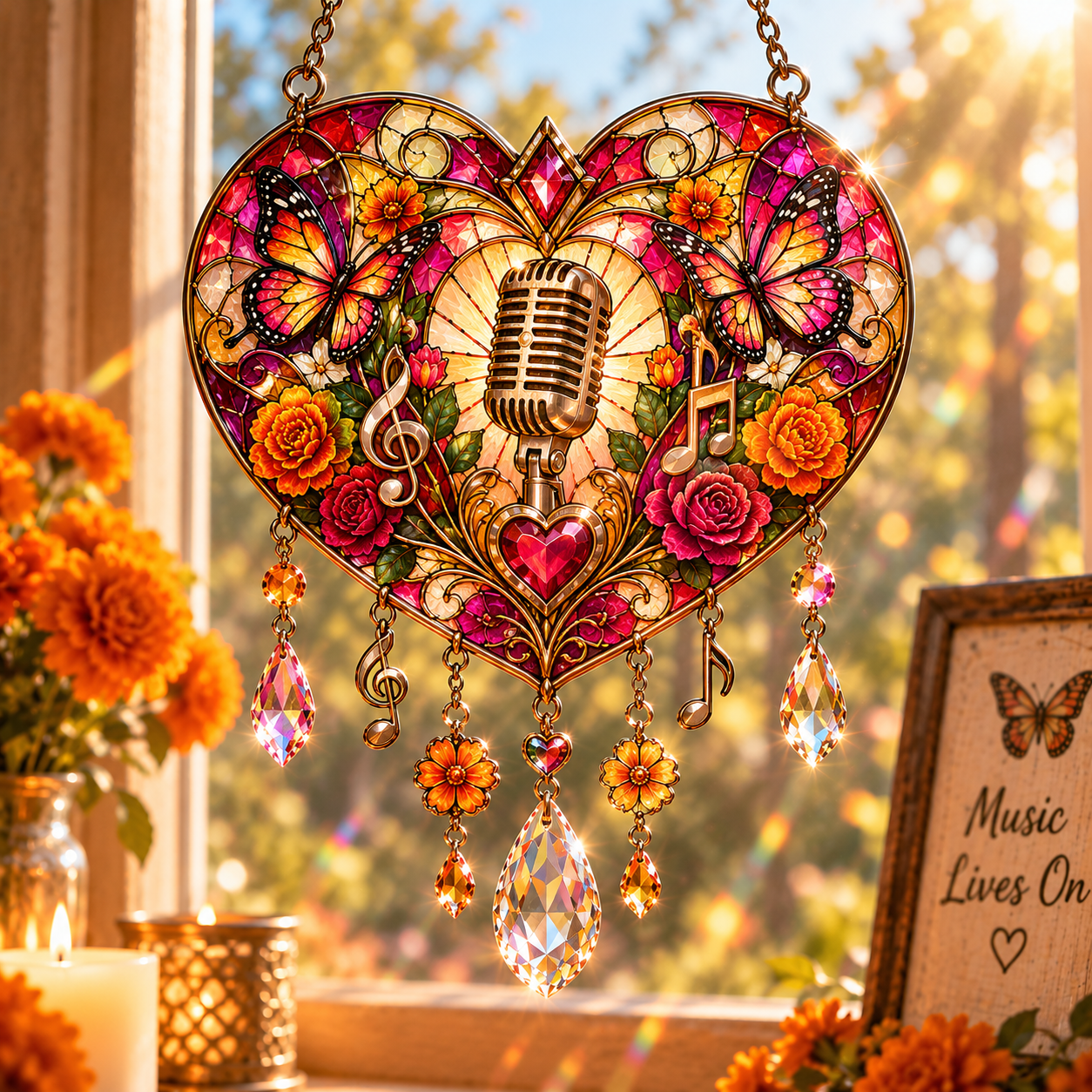 🌼 Country Soul Remembrance Suncatcher Collection – Music, Memory & Light Keepsake