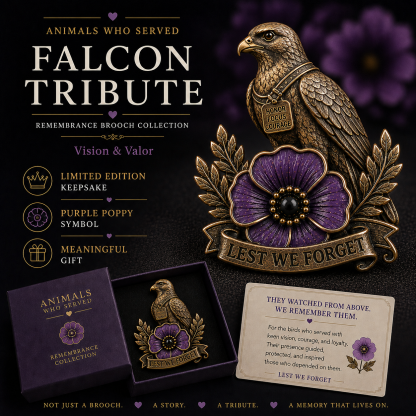 🔥Last Day BUY 3 GET 1 FREE⏳ Last Day 50% OFF – Animals Who Served – Purple Poppy Remembrance Brooch Collection  